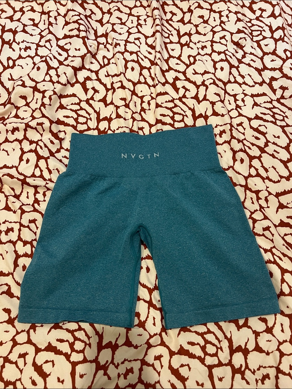 NVGTN Teal High-Waist Athletic Bike Shorts
